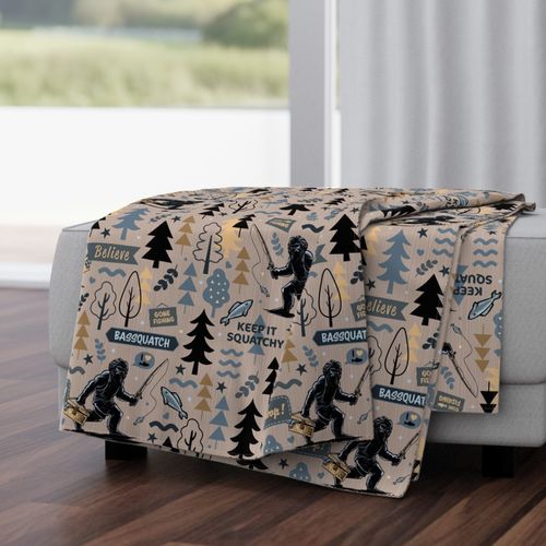 Lake Throw Blanket - Tackle Box by katie_hayes - Fishing Camping Bait Tackle Topwater Lure Fish River Throw Blanket with Spoonflower Fabric 2024